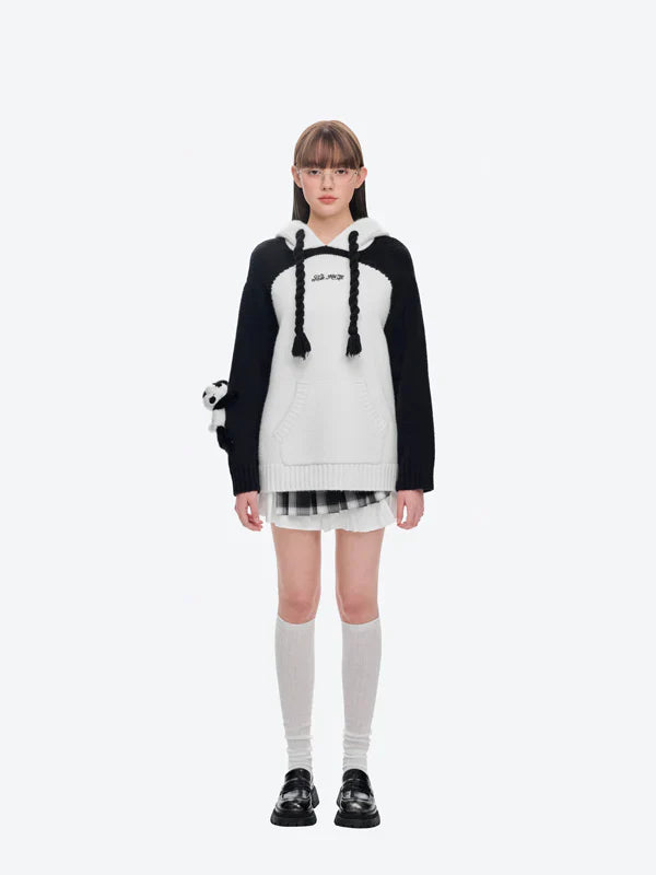 13DE MARZO Panda Bear Hoodie