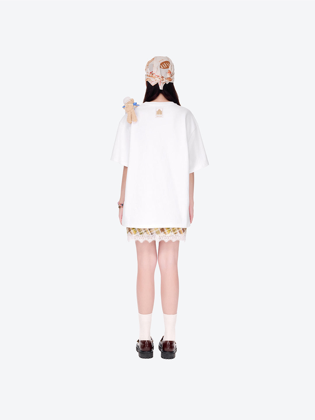 13DE MARZO Bear  Macau Tart T-shirt White