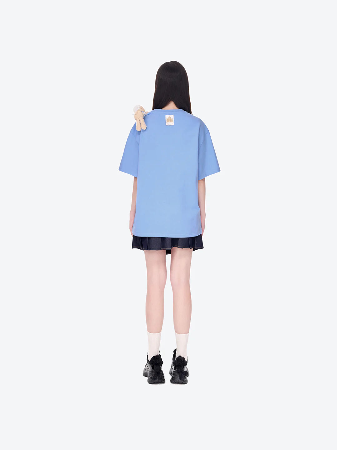 13DE MARZO Bear Macau Tart T-shirt Blue