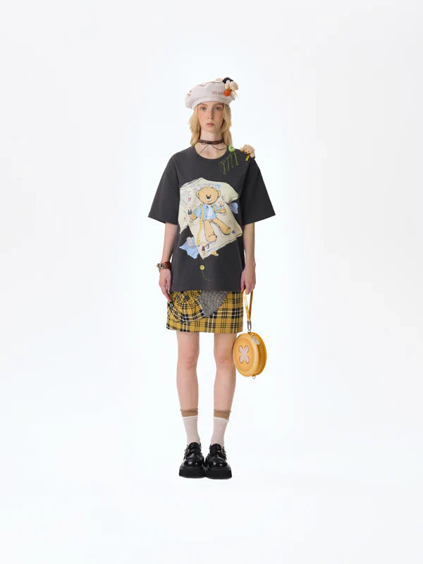 13DE MARZO Tailor Bear Printing T-shirt