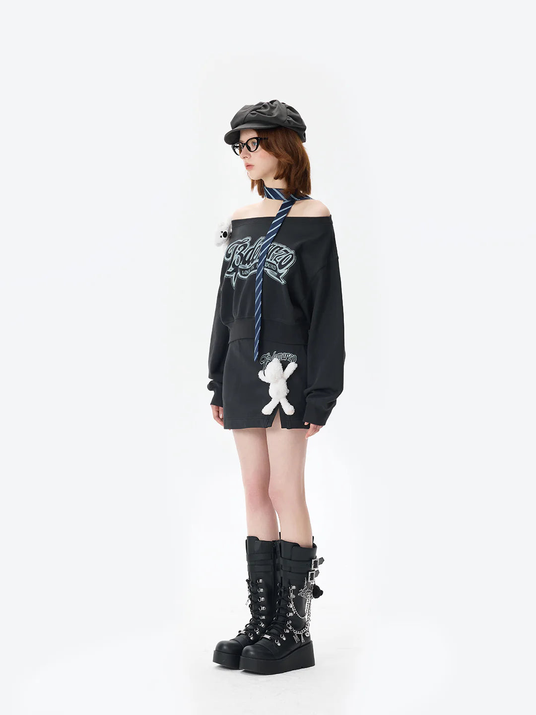 13DE MARZO Bear Lock Chain Boots