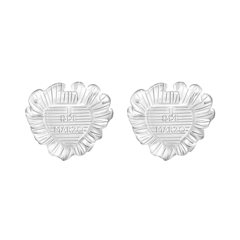 13DE MARZO Bear Pearl Bow Ear Stud