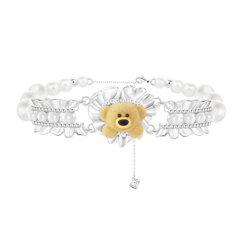 13DE MARZO Bear Pearl Bracelet