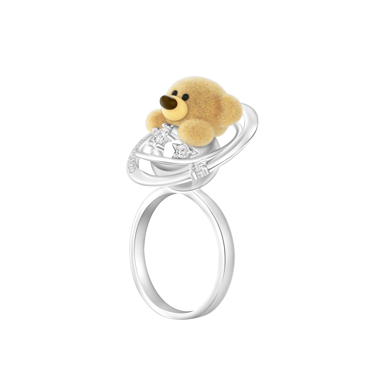 13DE MARZO Bear Planet Zircon Ring