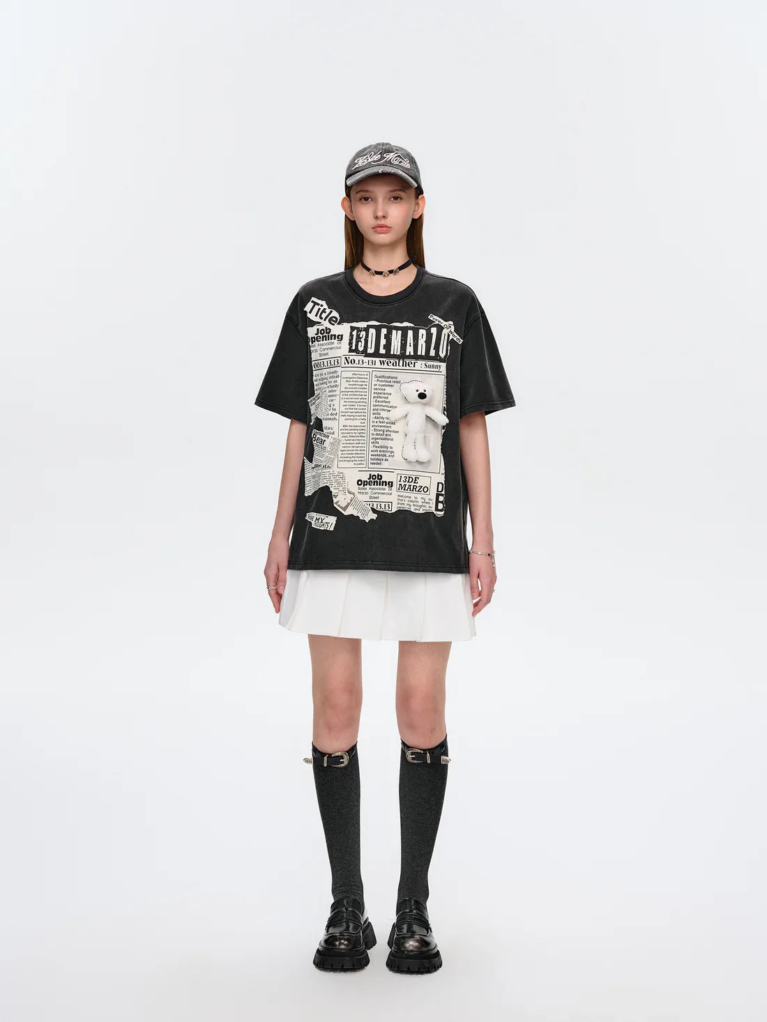 13DE MARZO Bear Newspaper T-Shirt