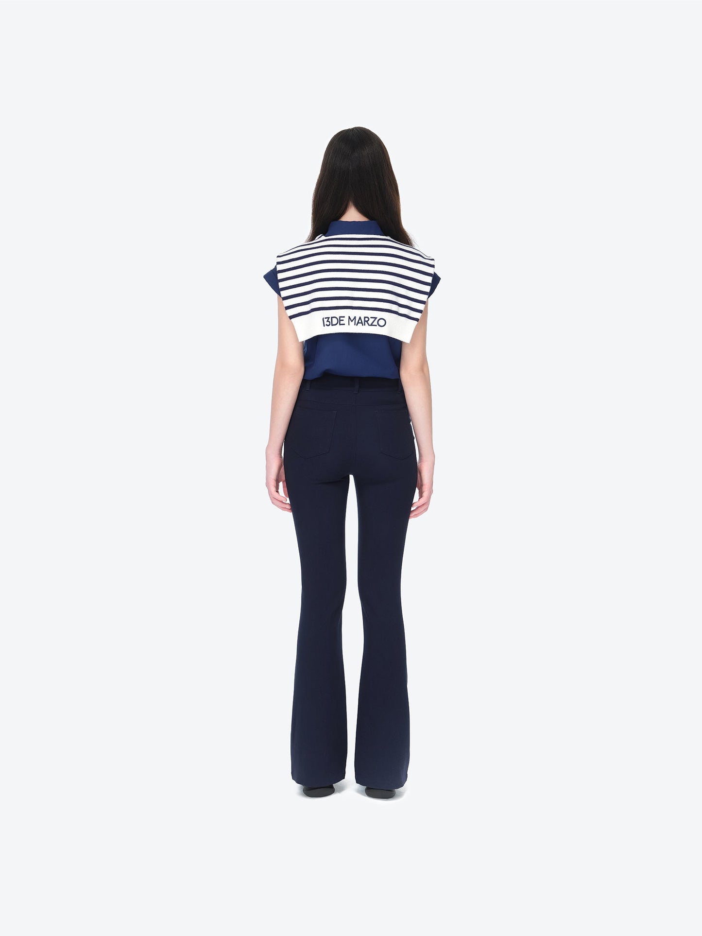 13DE MARZO Golf Bear Trousers Navy Blue