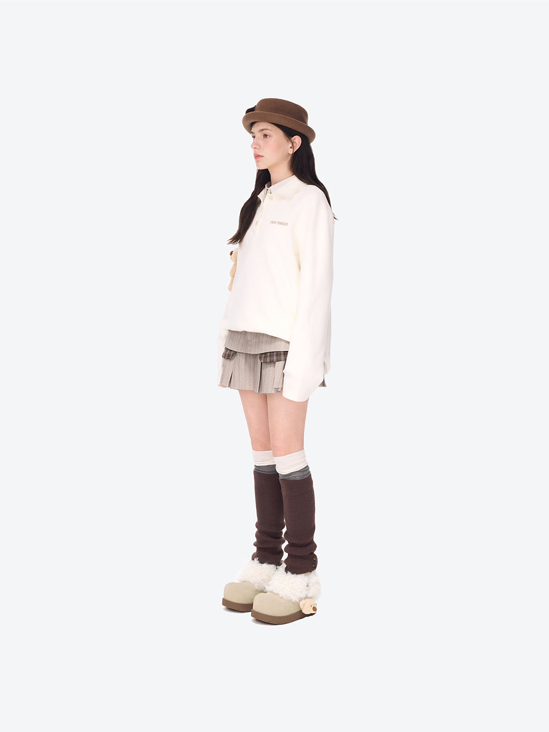 13DE MARZO Bear Polo T-shirt White