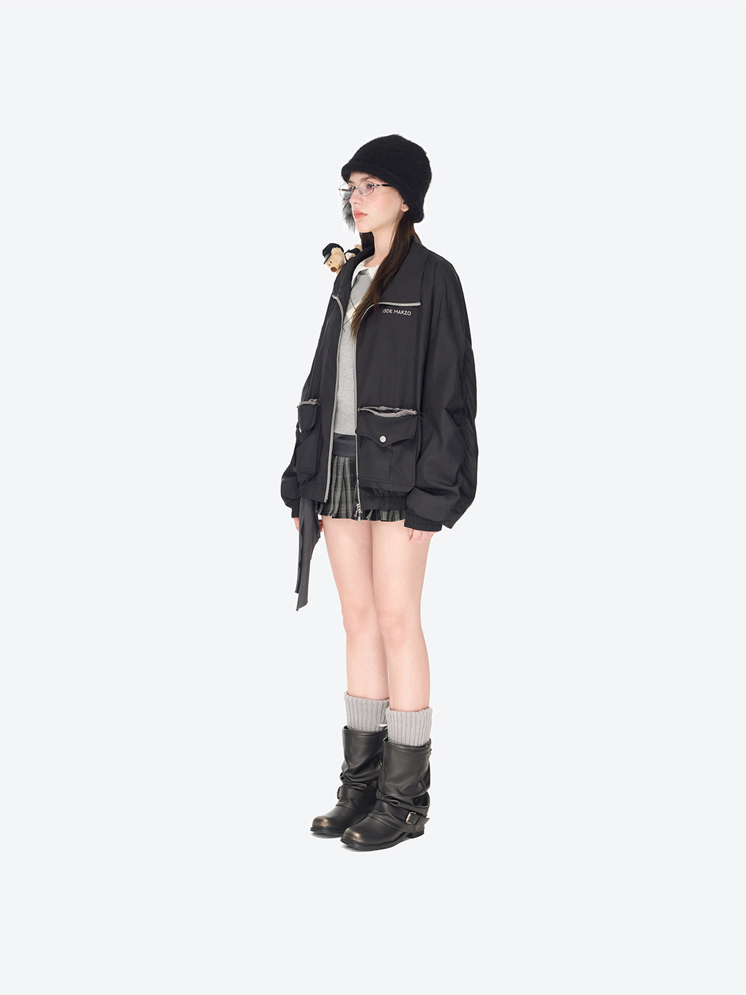 13DE MARZO Sheriff Bear Sports Jacket Black