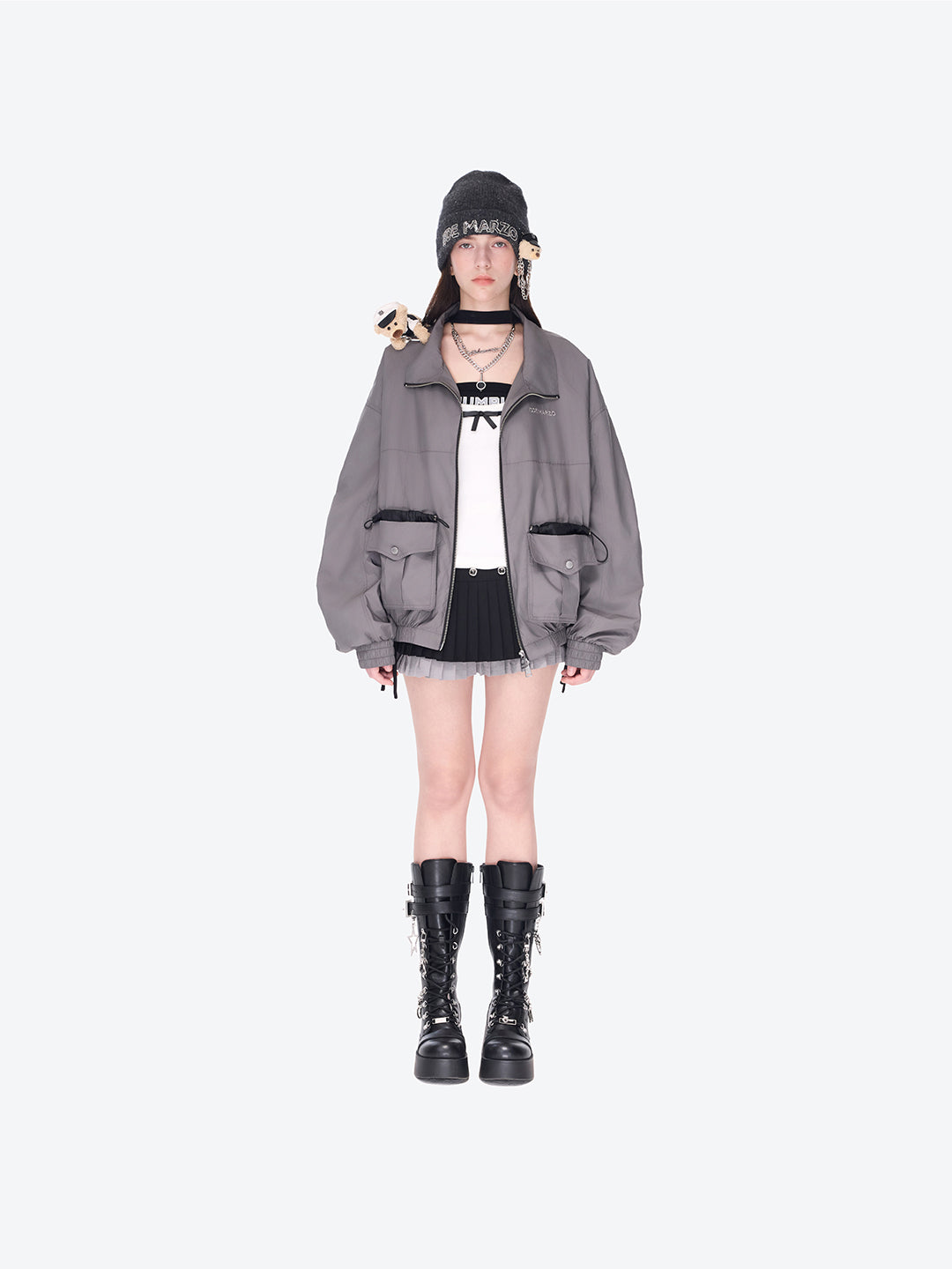 13DE MARZO Sheriff Bear Sports Jacket Grey