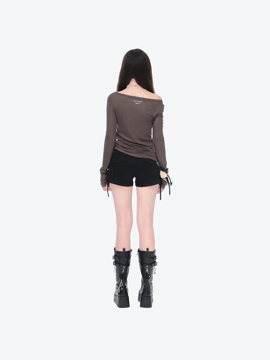 13DE MARZO Timeline Print Undershirt Dark Grey
