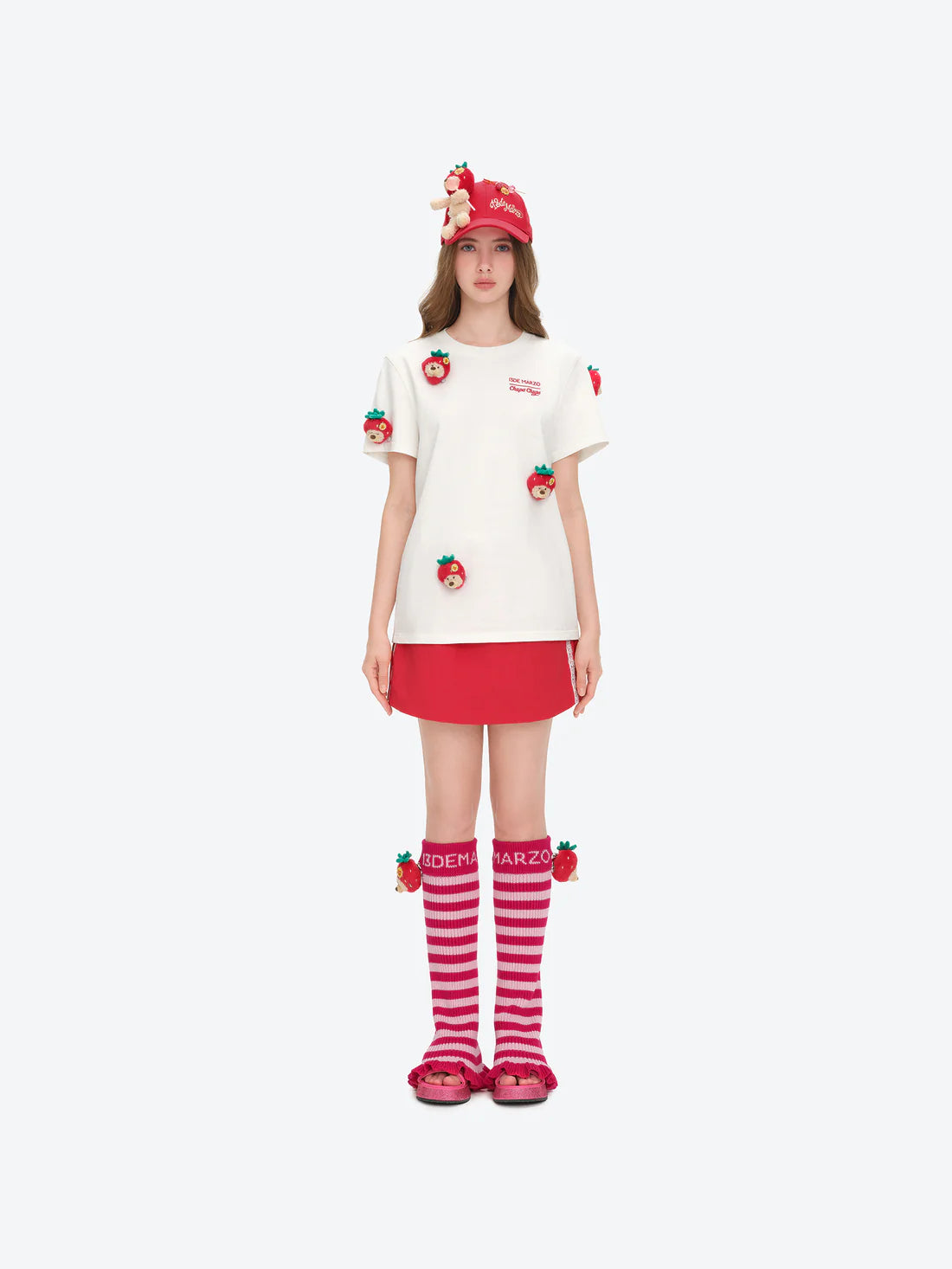 13DE MARZO Lollipop Bear Baseball Cap Red