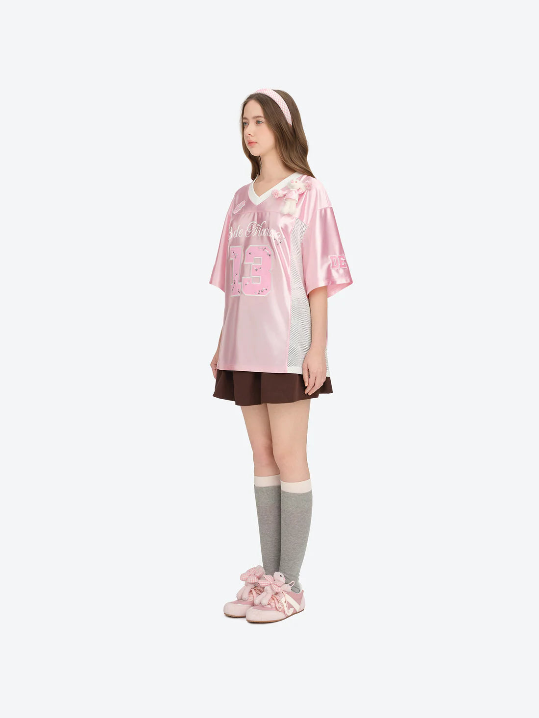 13DE MARZO Bear Plush Sneakers Pink