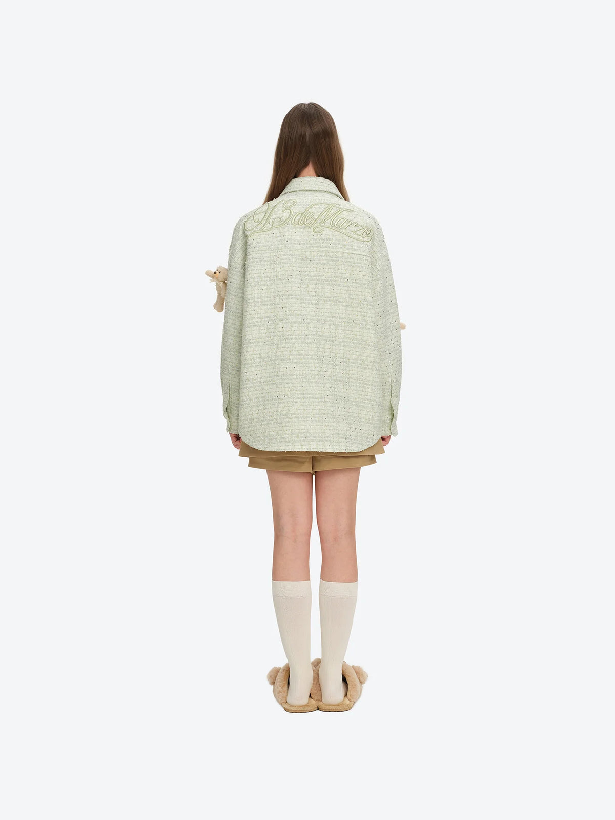 13DE MARZO Indoor Plush Slippers Khaki