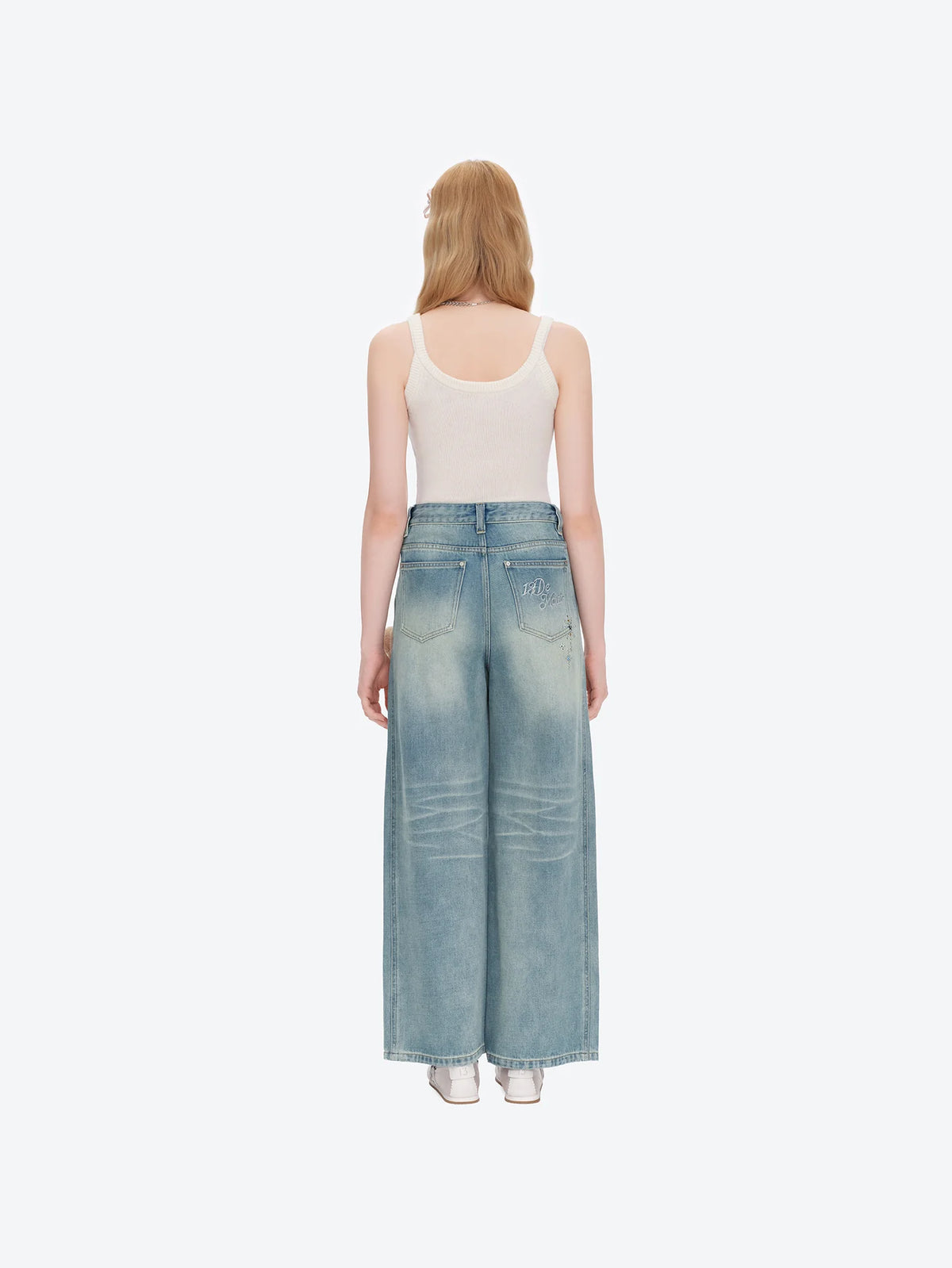 13DE MARZO Luminous Bear Star Jeans Blue