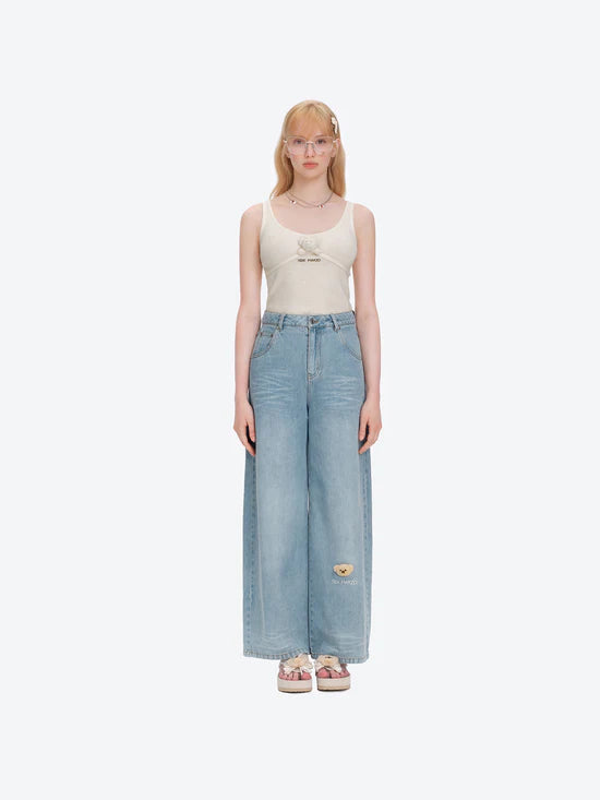 13DE MARZO Bear Base Jeans Blue