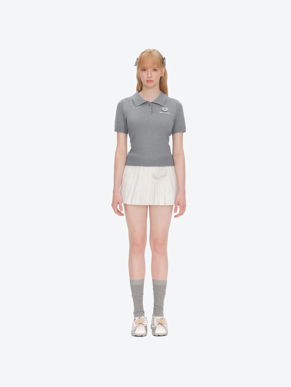 13DE MARZO Doozoo Polo Tee Grey