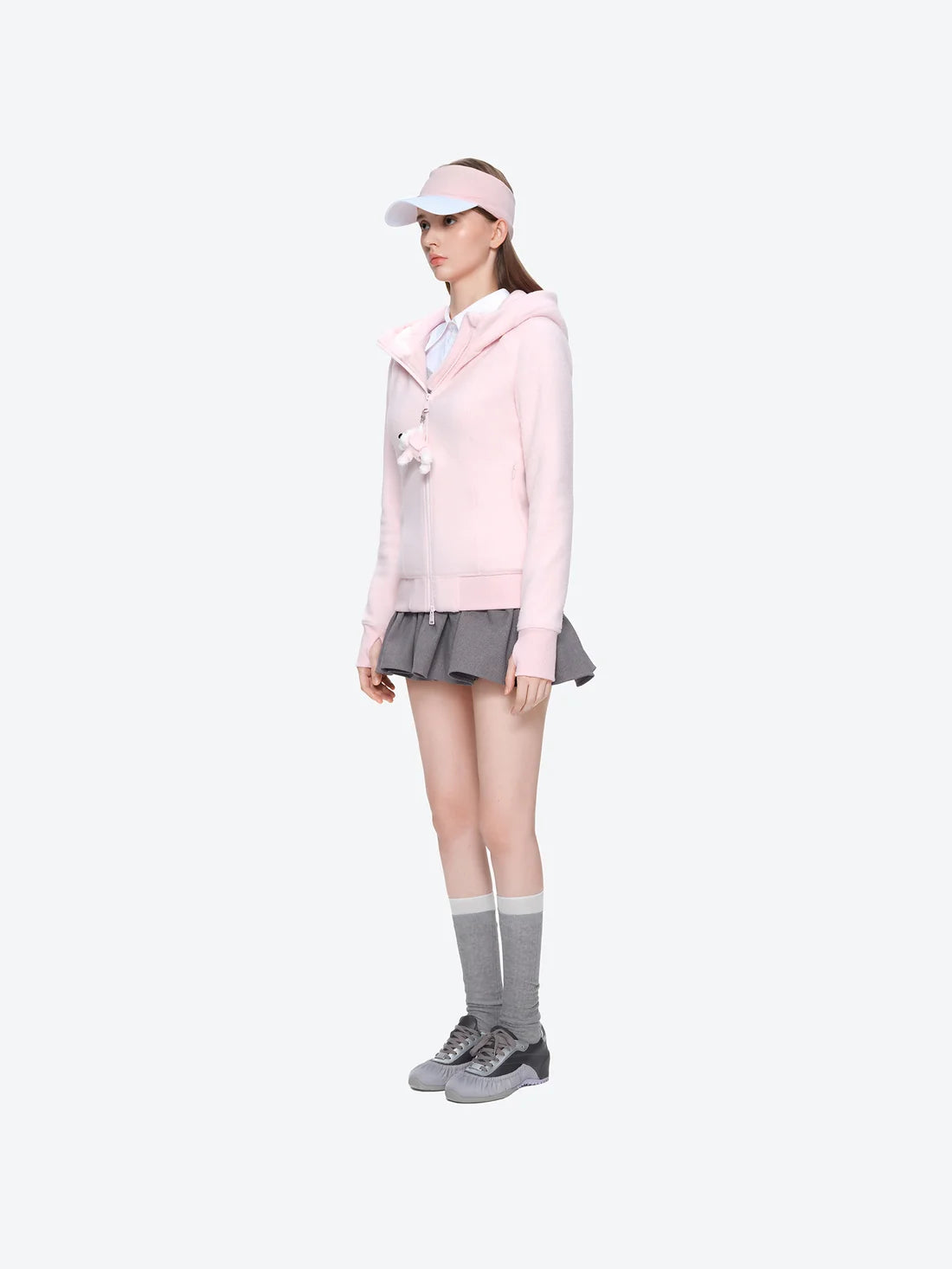 13DE MARZO Slim Fit Fleece Hoodie Pink