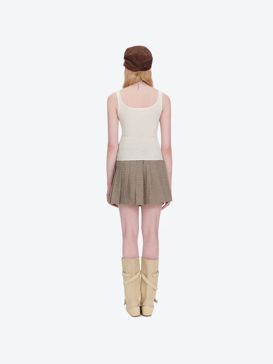 13DE MARZO Mini Bear Sequin Camisole  Beige