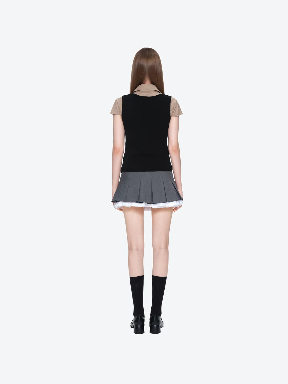13DE MARZO Doozoo Knit Vest Black