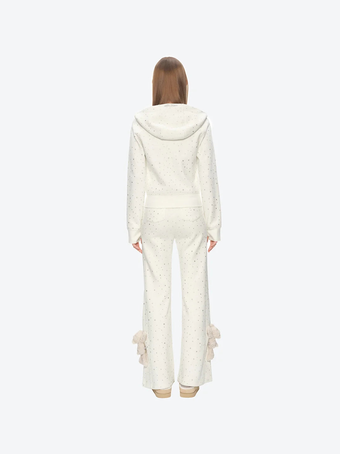 13DE MARZO Galaxy Spark Slim Fit Hoodie Beige