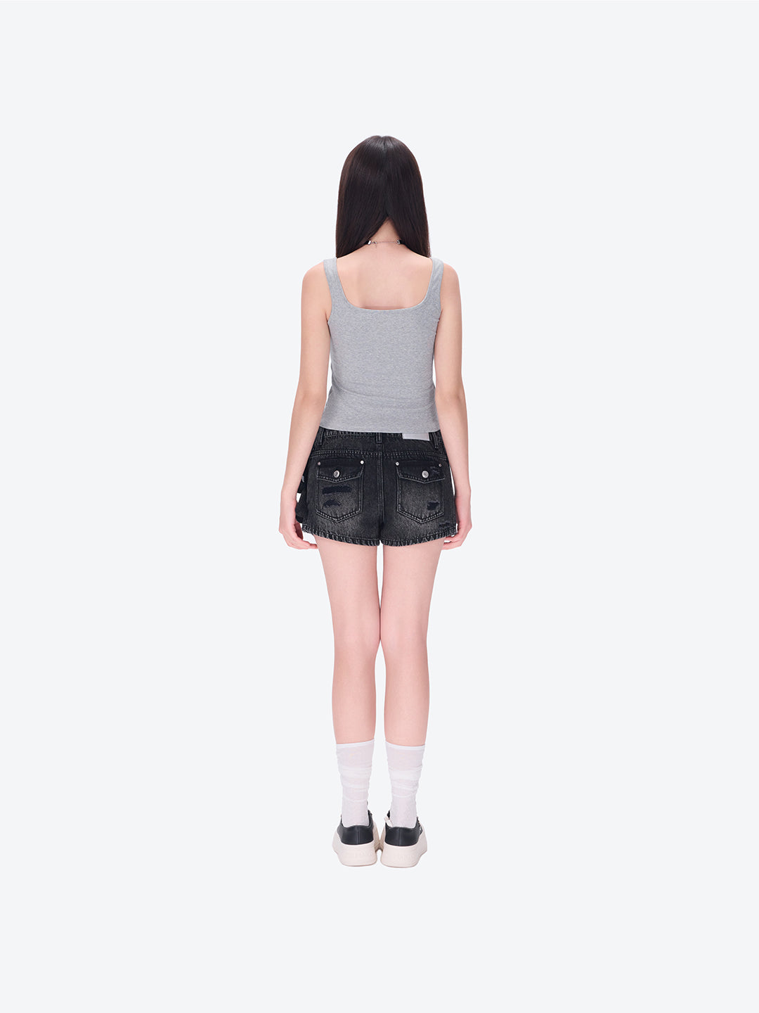 13DE MARZO Bear Logo Tank Top Dark Grey