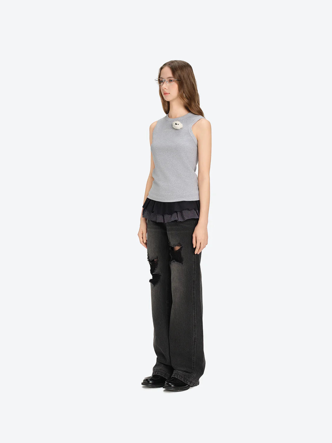 13DE MARZO Bear Base Vest Grey