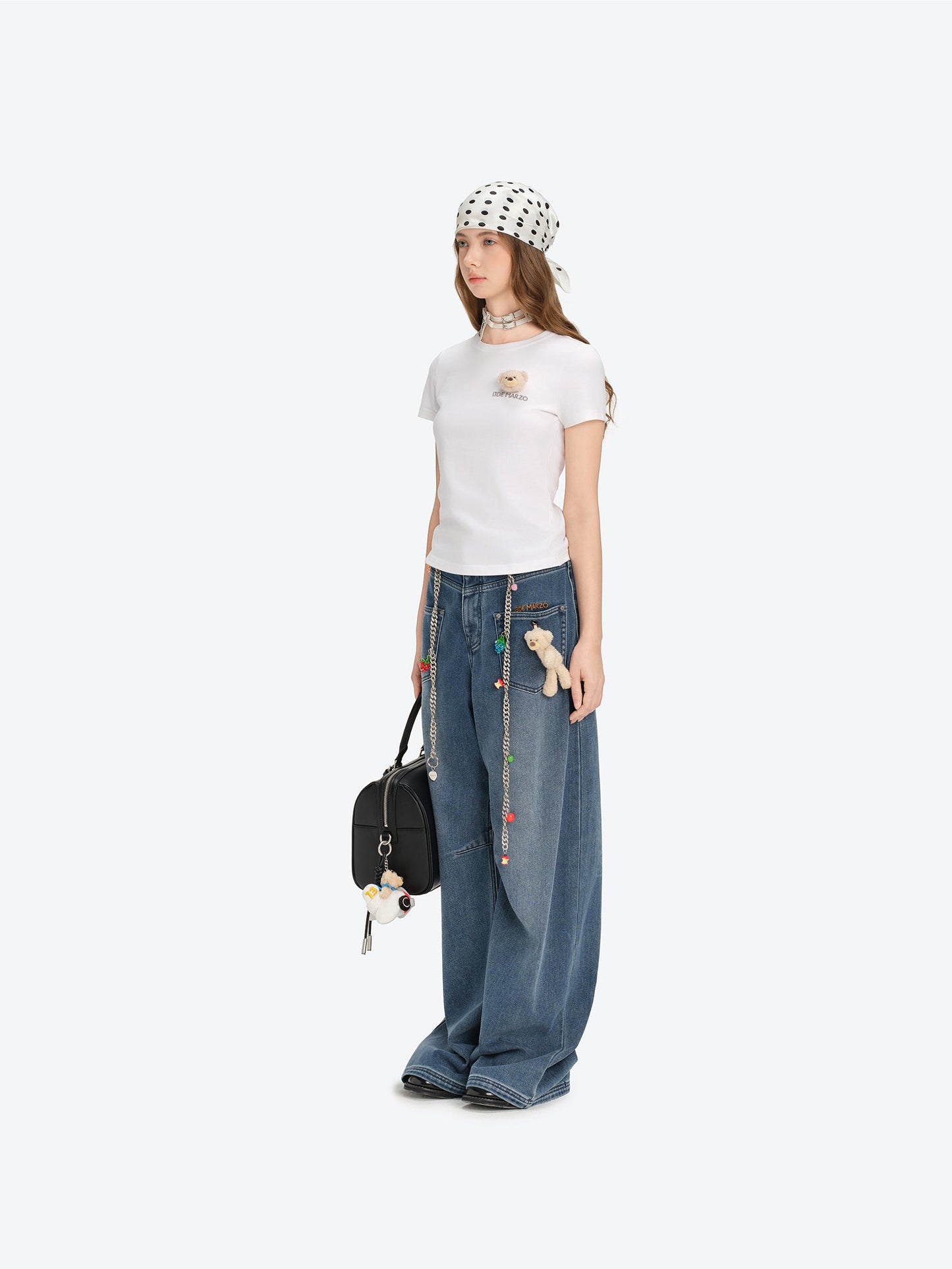13DE MARZO Bear Base T-shirt White