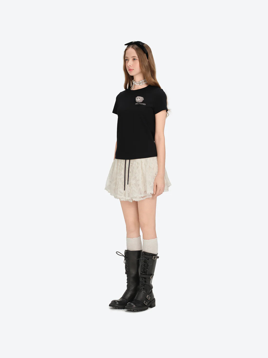 13DE MARZO Bear Base T-shirt Black