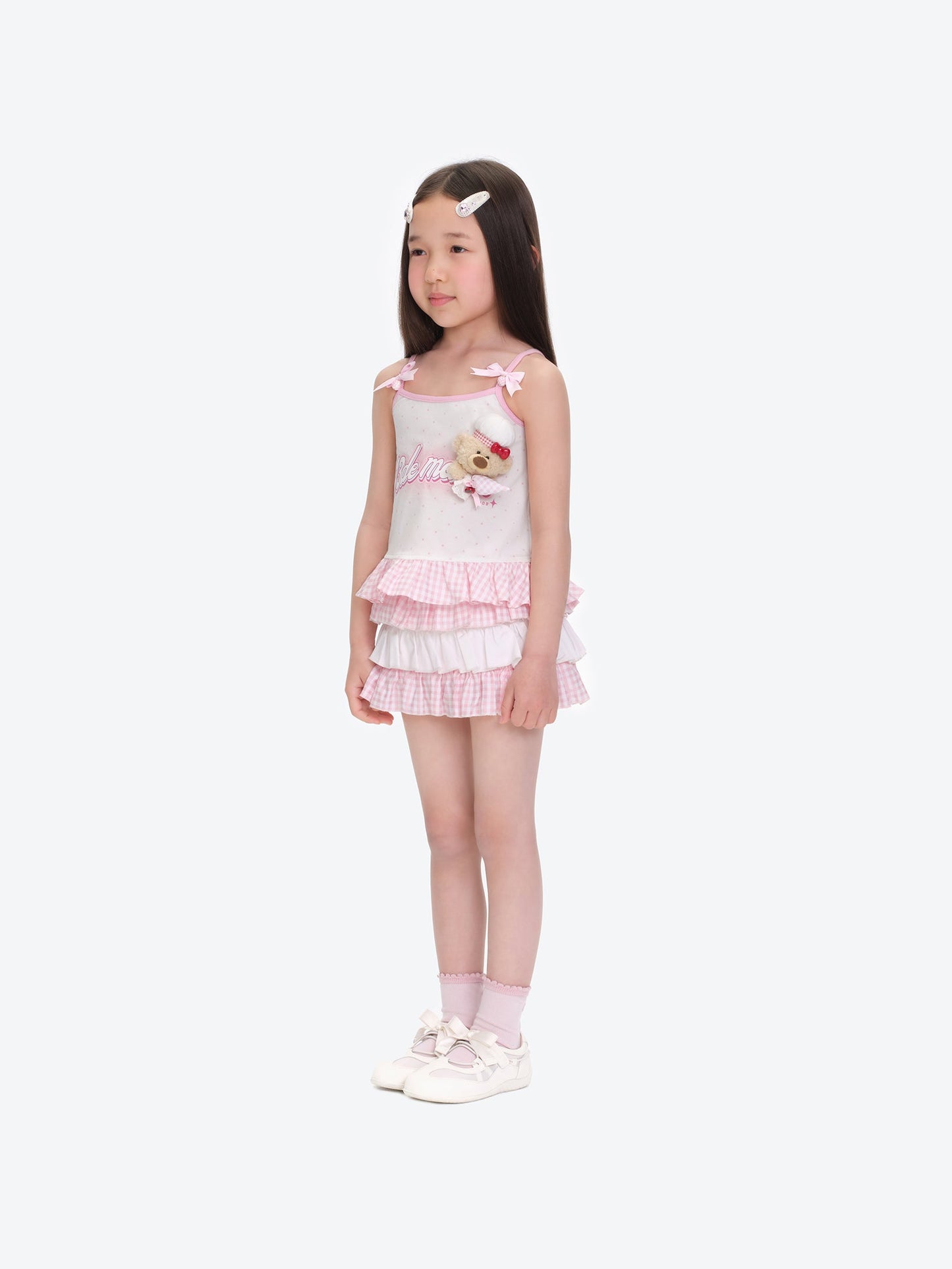 13DE MARZO BabyBear Strawberry Cake Layered Skirt
