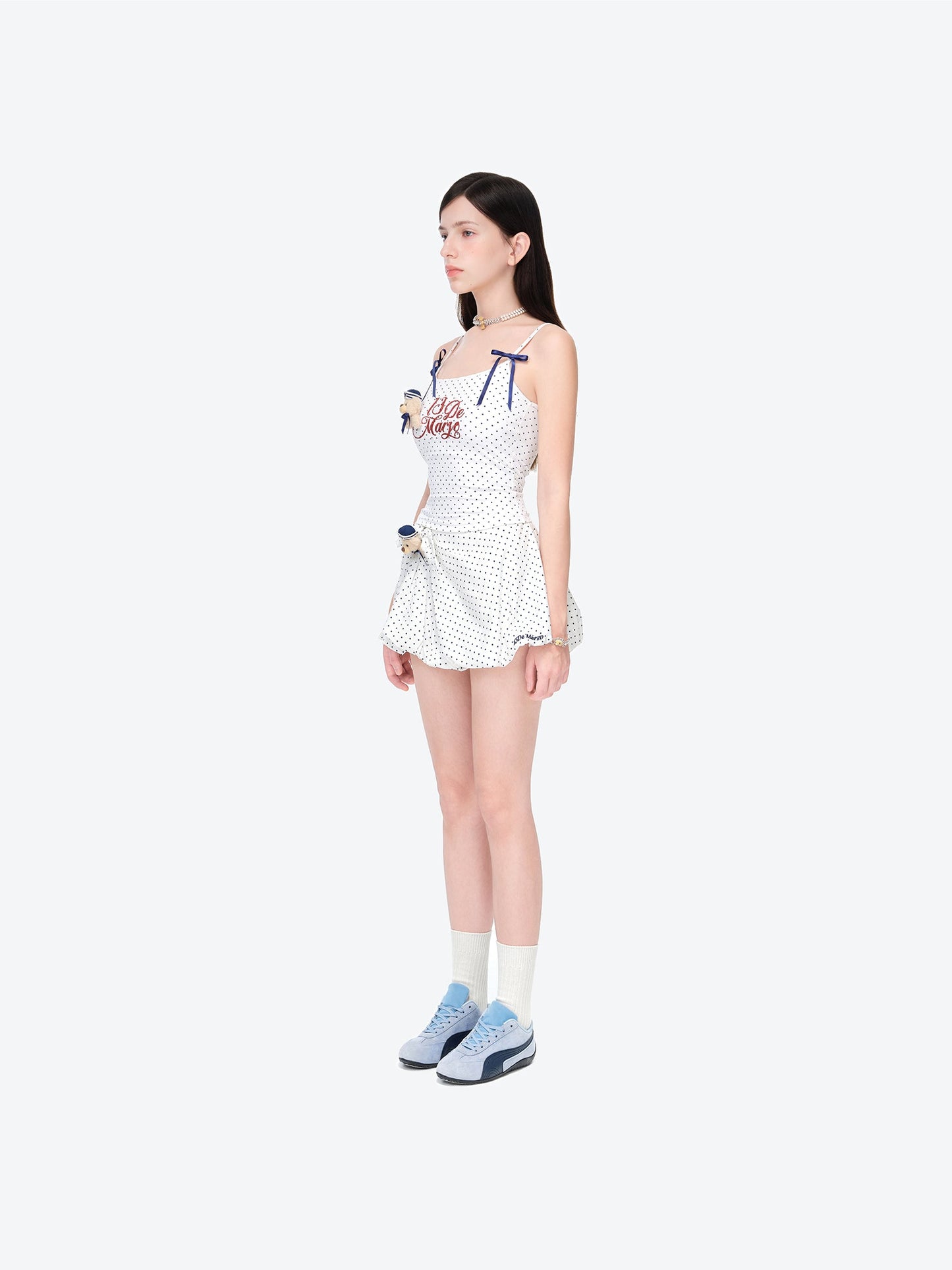 13DE MARZO Sailor Bear Polka Dot Camisole
