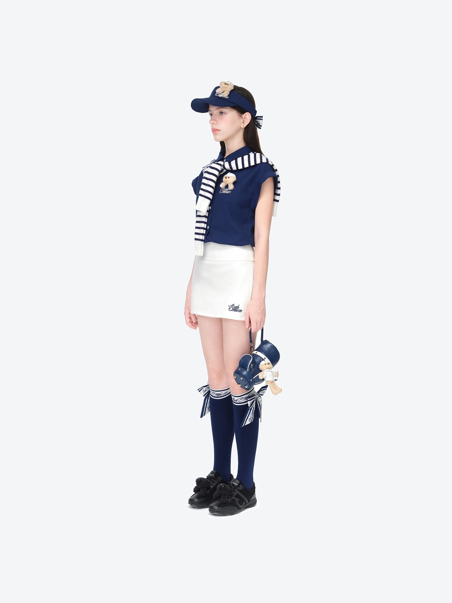 13DE MARZO Golf Mid-Calf Socks Navy Blue