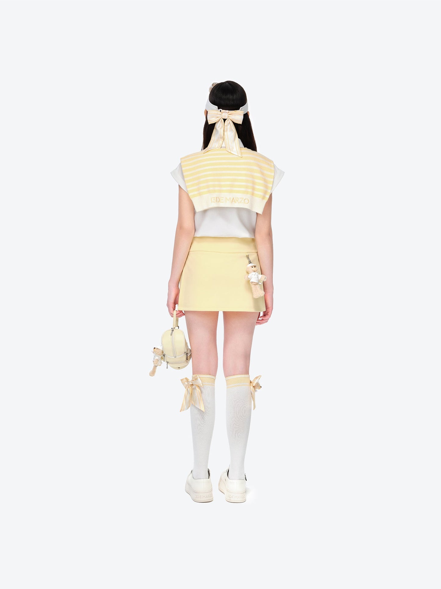 13DE MARZO Golf Shirt Two-Piece Set Yellow