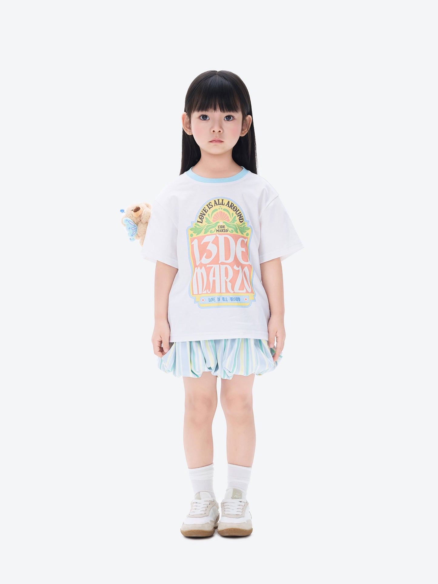 13DE MARZO BabyBear Butterfly T-shirt White