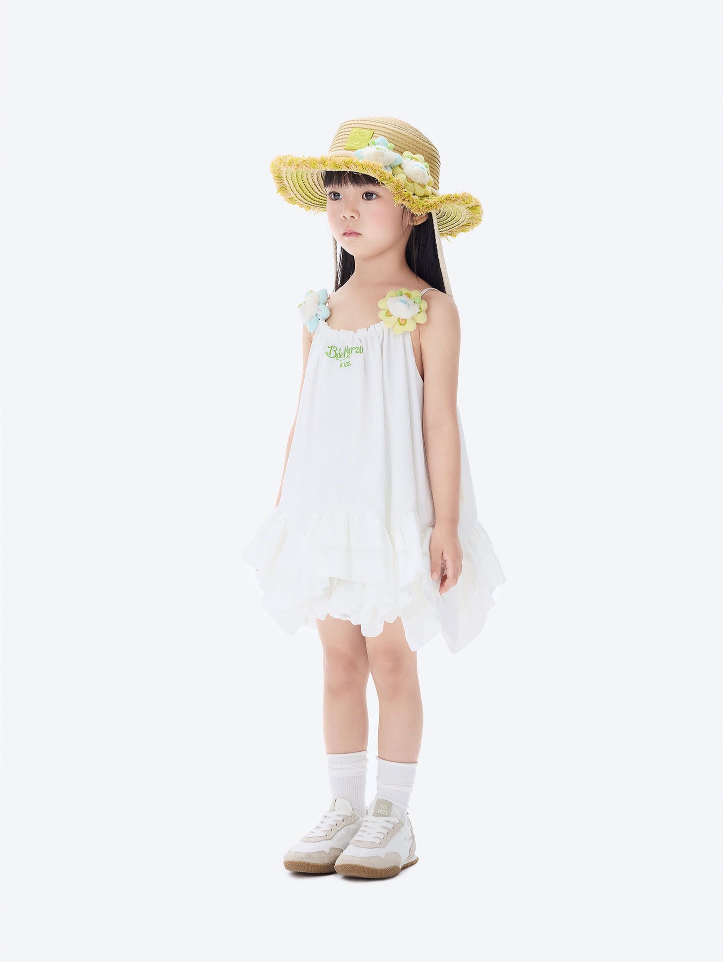 13DE MARZO Floral BabyBear Straw Hat