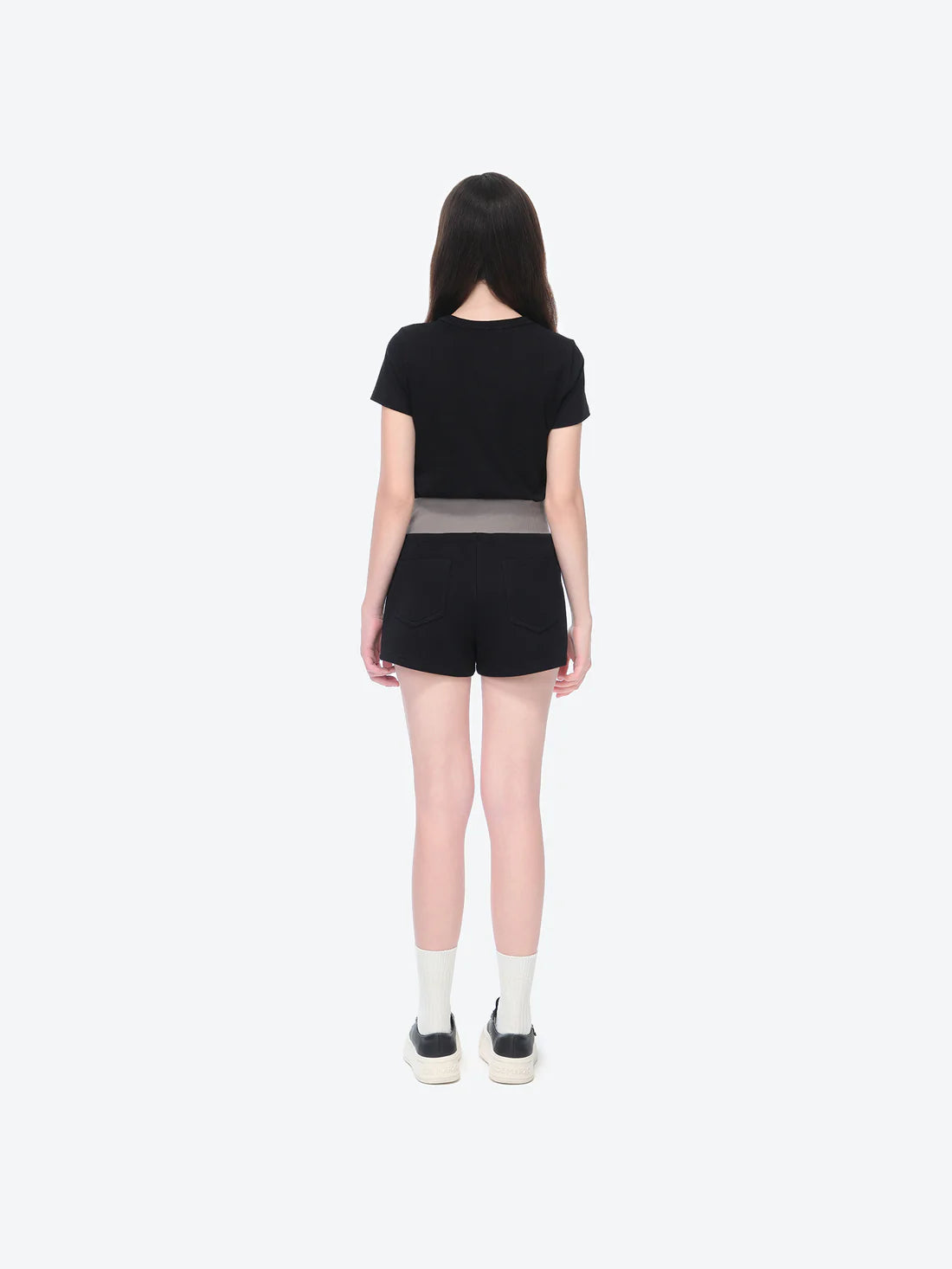 13DE MARZO Sports Shorts with Double Waistband Black