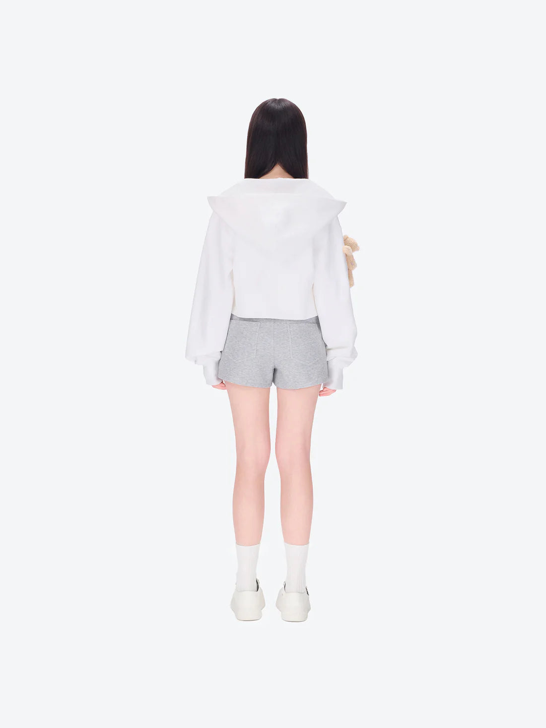 13DE MARZO Sports Shorts with Double Waistband Grey