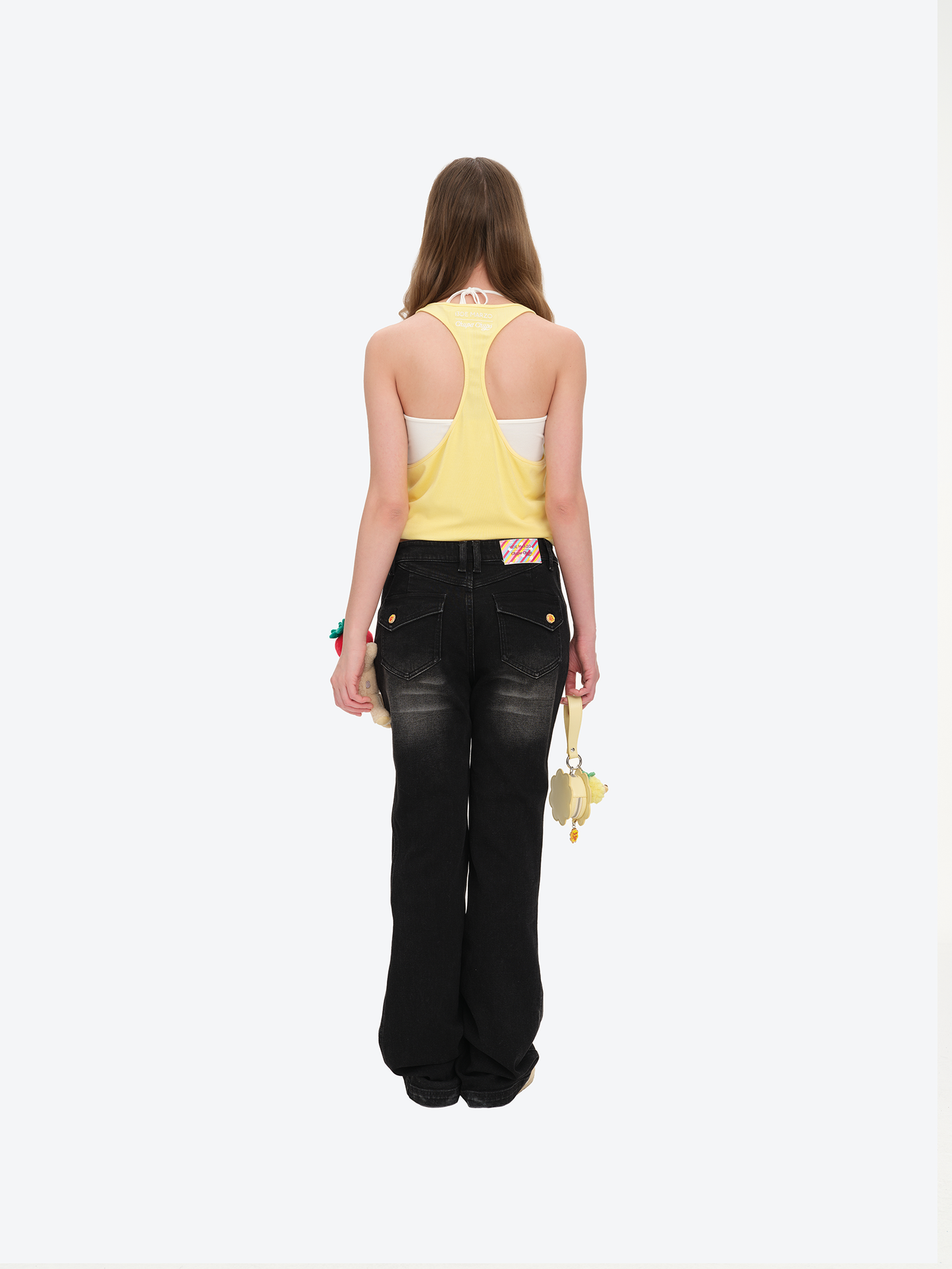 13DE MARZO Bear Slim-Fit Jeans Black