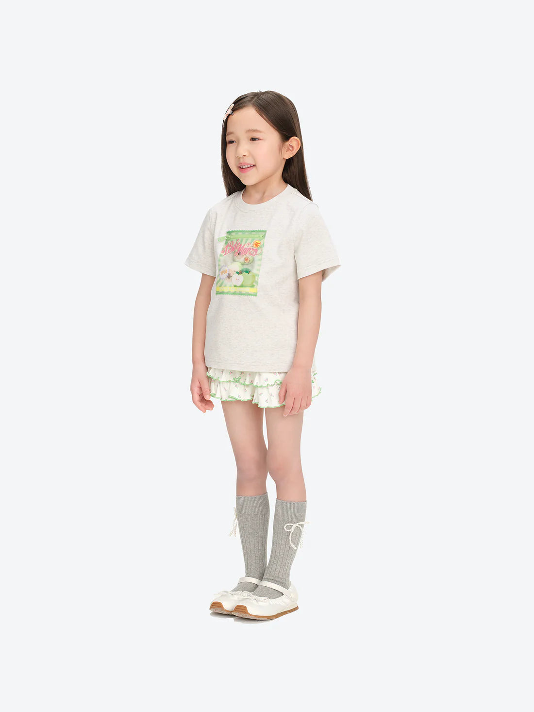 13DE MARZO BabyBear Candy Wrapper Print T-shirt Grey