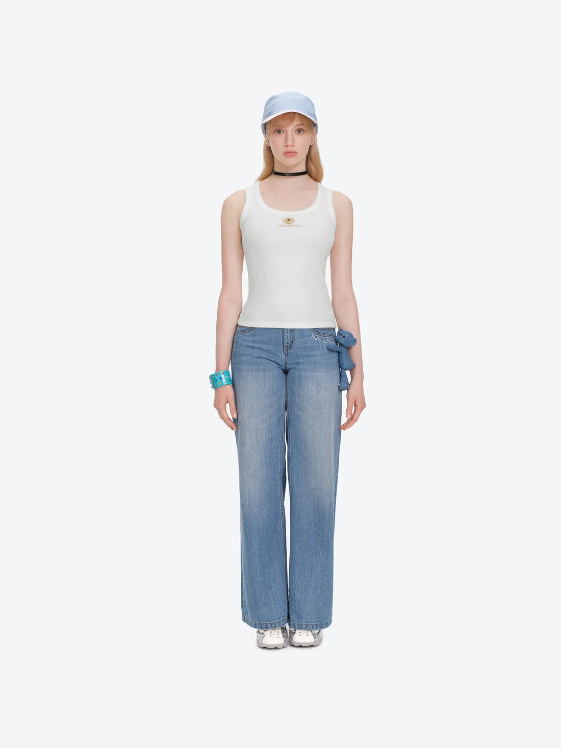 13DE MARZO Mini Bear Base Vest White