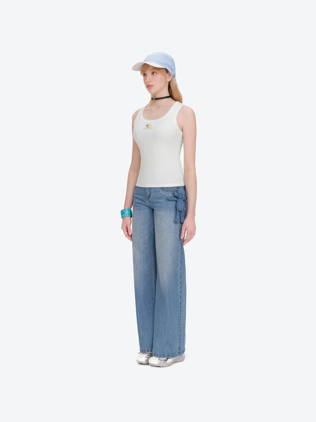 13DE MARZO Mini Bear Base Vest White