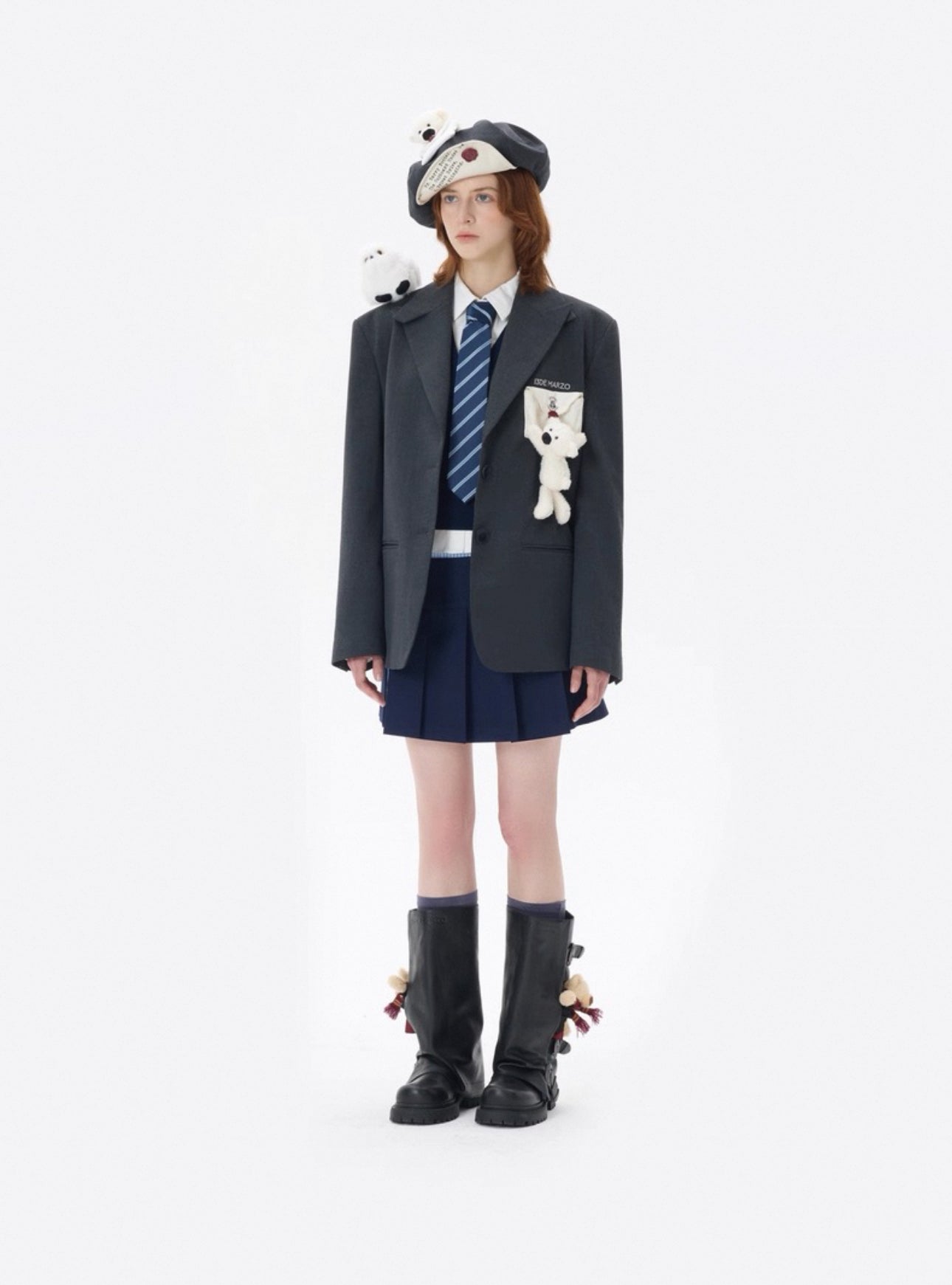 13DE MARZO Bear High Boots Black