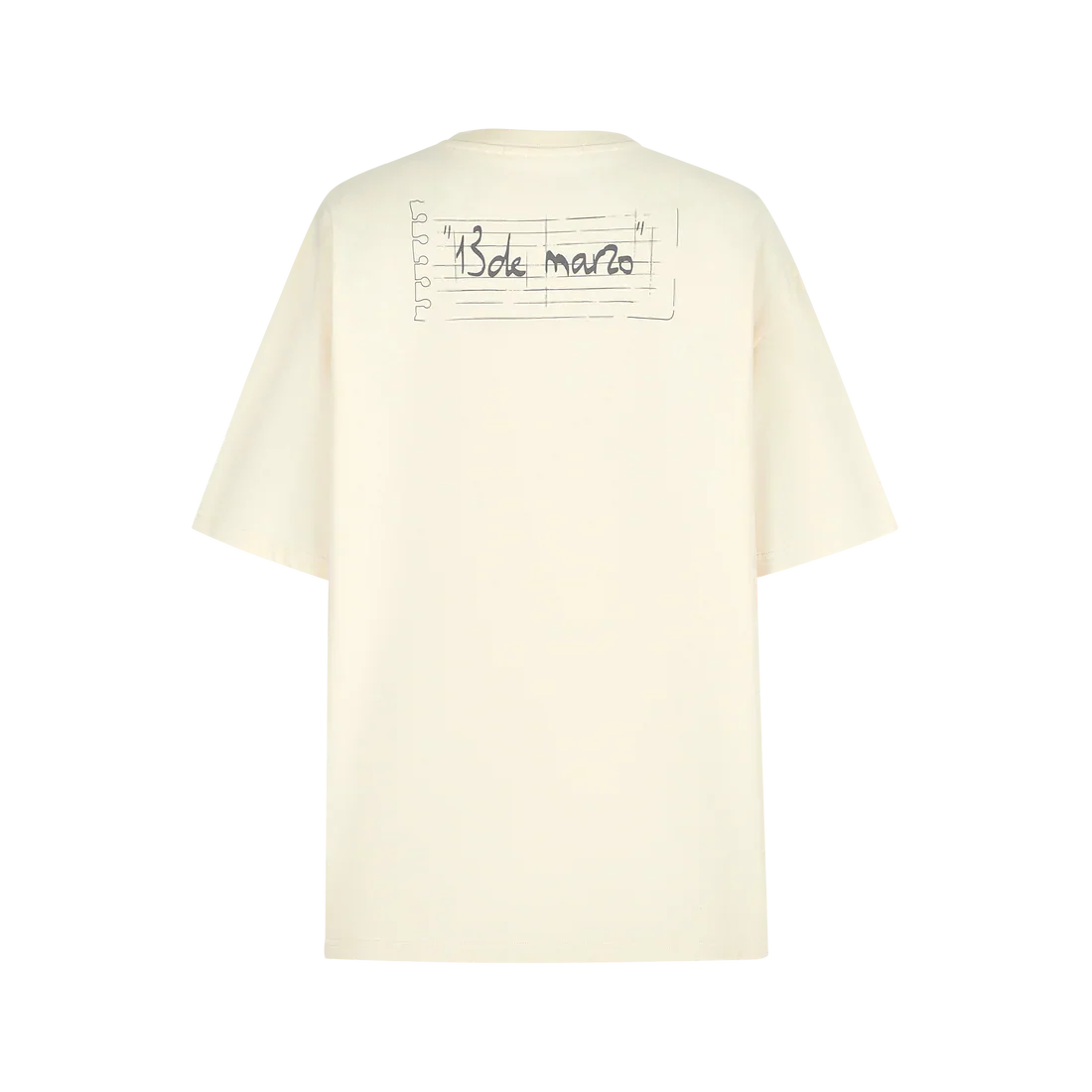 13DE MARZO Bear Movement Sketch T-shirt BEIGE