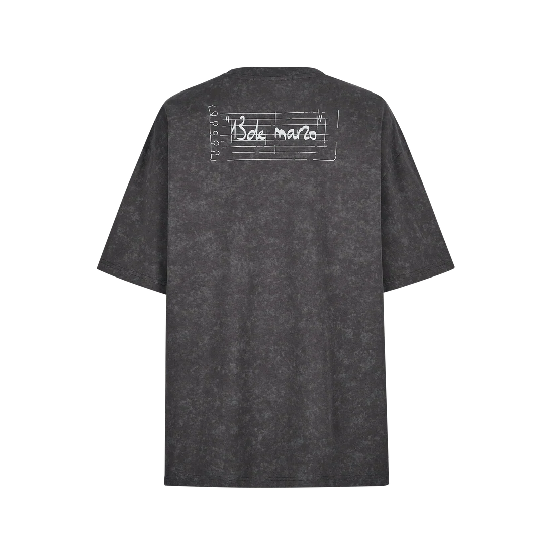 13DE MARZO Bear Movement Sketch T-shirt DARK GREY