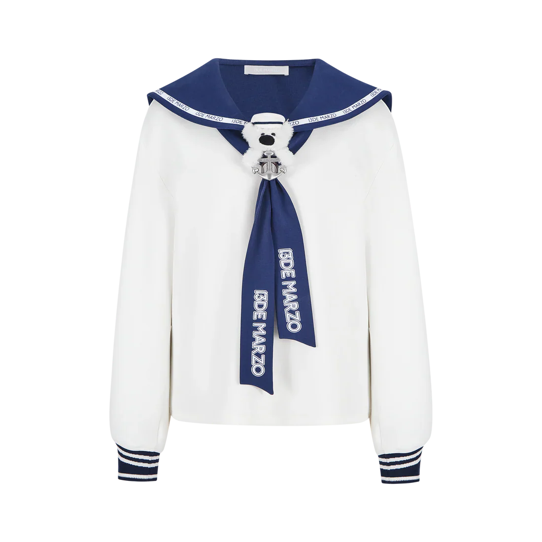 13DE MARZO Sailor Collar Long Sleeve