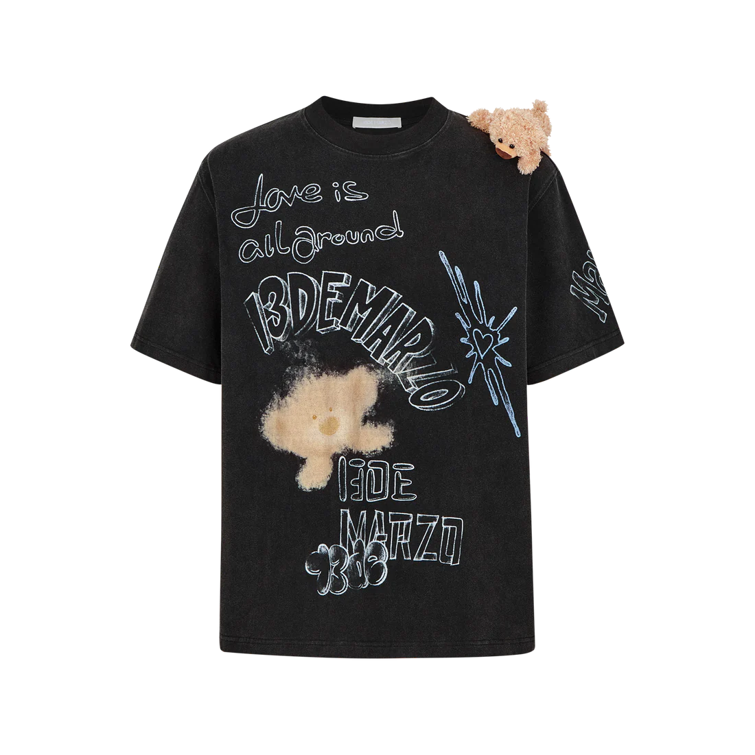 13DE MARZO SLOGAN GRAFFITI T-SHIRT