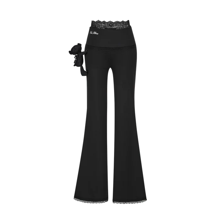 13DE MARZO Bear Lacy Flare Pants