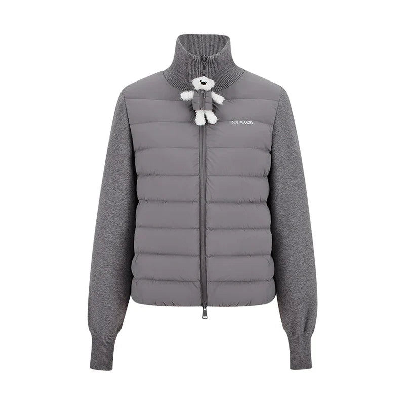 13DE MARZO Bear Zipper Down Jacket