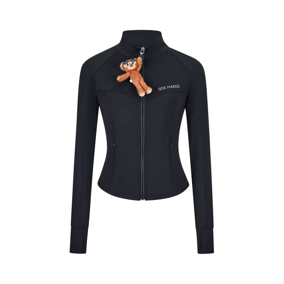 13DE MARZO Sunburnt Bear Sun Protection Slim Jacket Black