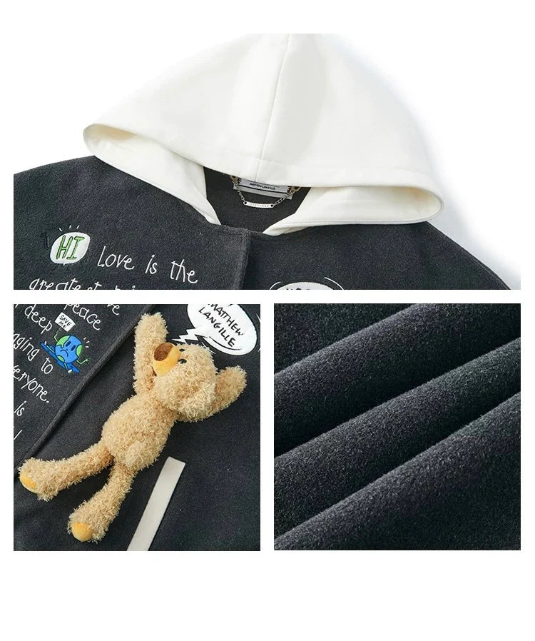 13DE MARZO MATTHEW LANGILLE LOVE PASS BASEBALL JACKET BLACK