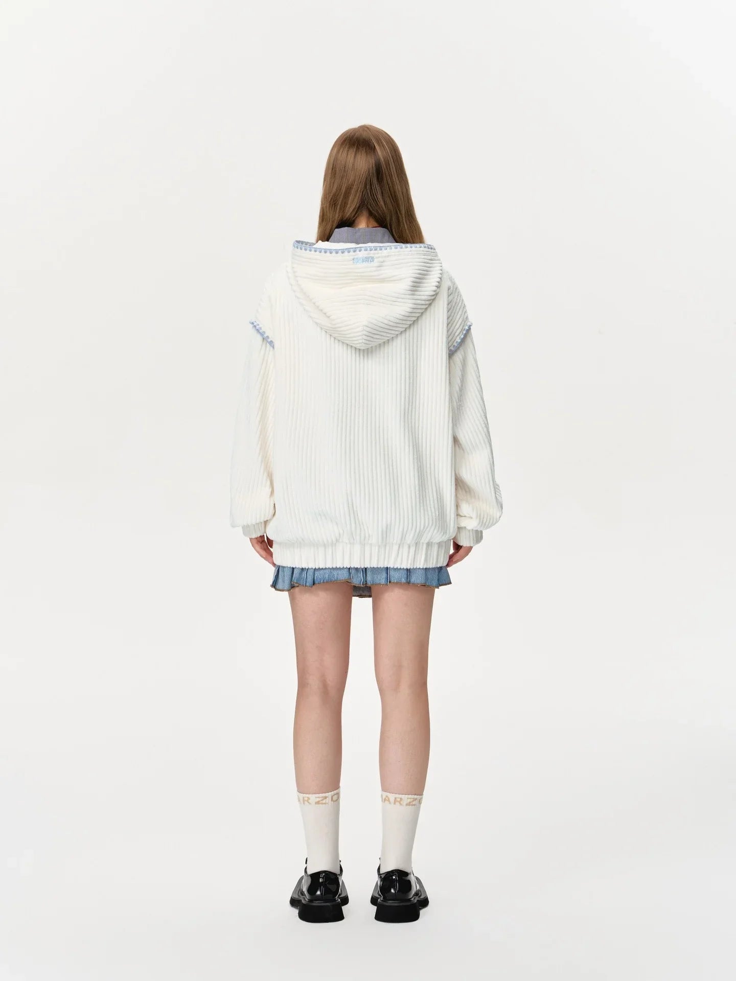 13DE MARZO FRIENDS HANGOUT CORDUROY ZIP HOODIE
